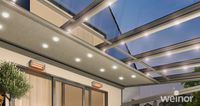 Glas-Terrassendach mit Heizung und LED Licht von weinor